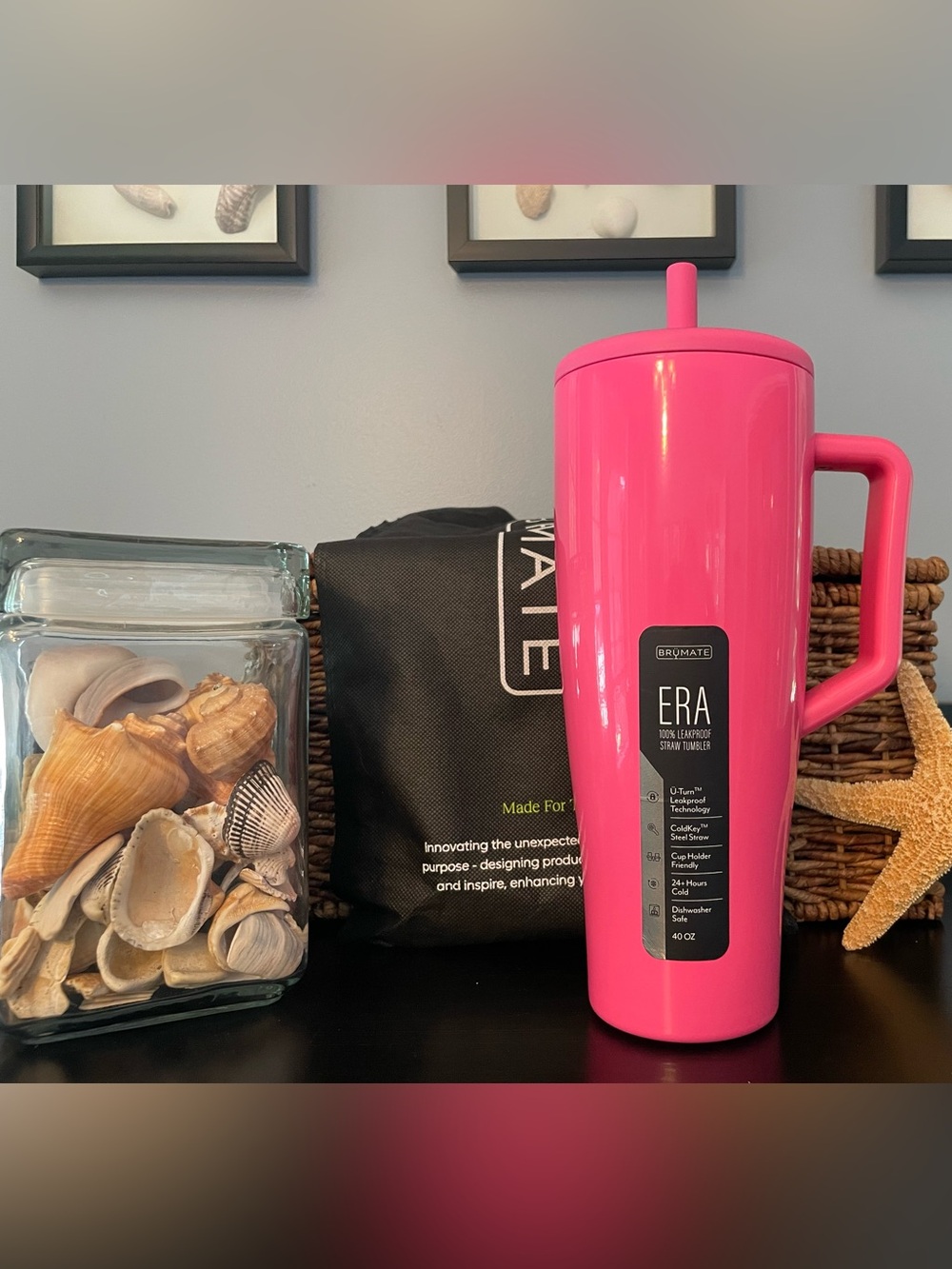 BrüMate 40 oz. ERA Tumbler-Neon Pink w/ 1 Straw Cover